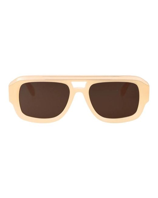 Palm Angels Brown Stylische sonnenbrille für den stockton sommer