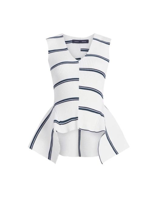 Proenza Schouler White Sleeveless Tops