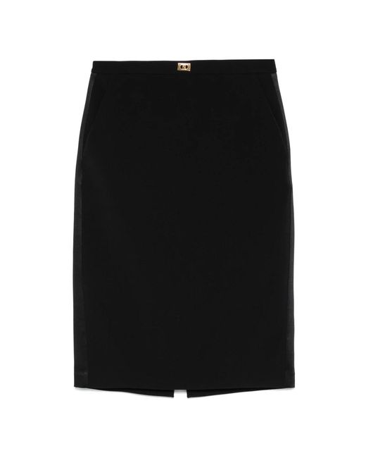 Elisabetta Franchi Black Midi Skirts