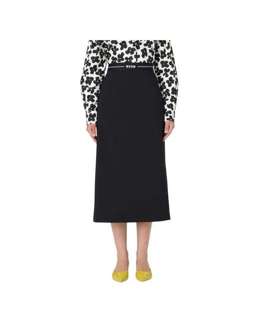 Midi Skirts MSGM de color Black
