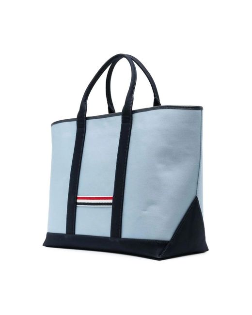Thom Browne Blue Tote Bags