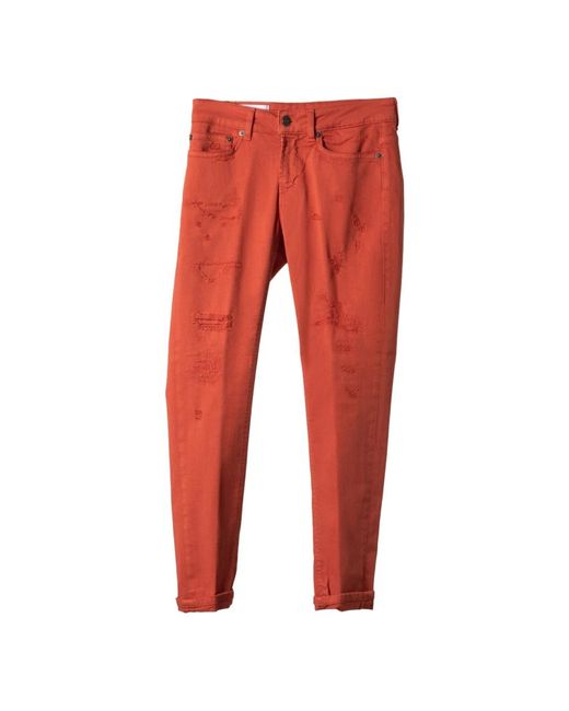 Dondup Red Skinny Jeans