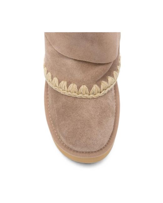 Mou Platform Boot Folding in het Natural