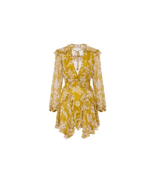 Elisabetta Franchi Yellow Short Dresses