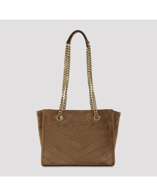 Saint Laurent Brown Shopping Bags