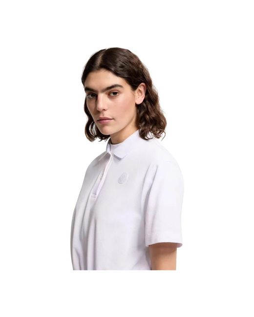 Moncler White Polo Shirts