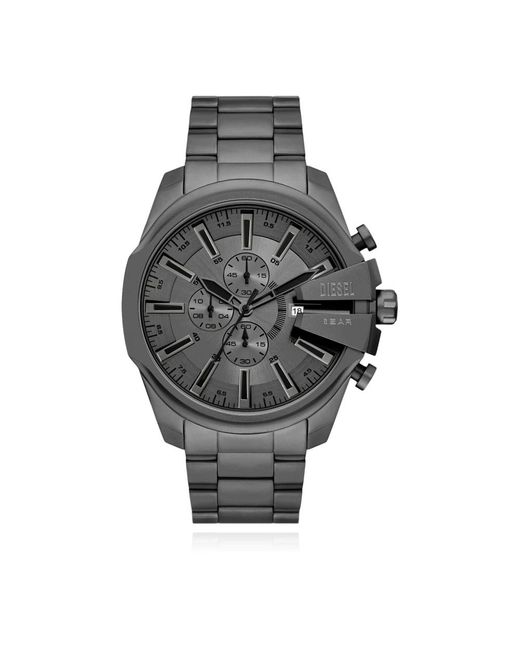 DIESEL Accessoires ,Grijs ,Katoen Mega Chief Slim Chronograph in het Gray voor heren