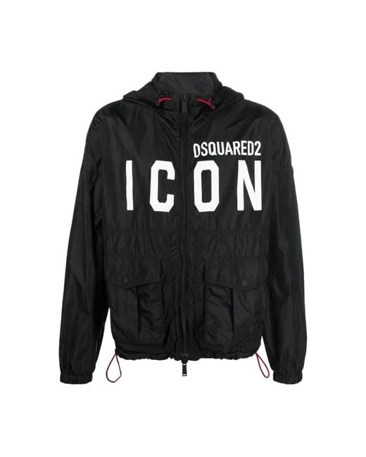 DSquared² Jack Met Logo-Print in het Black voor heren