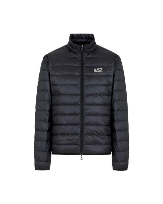 EA7 Black Down Jackets for men