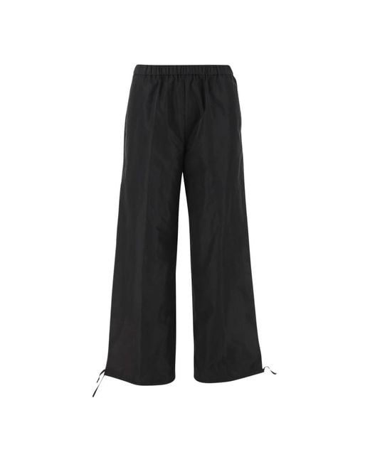 Wide Trousers Aspesi de color Black