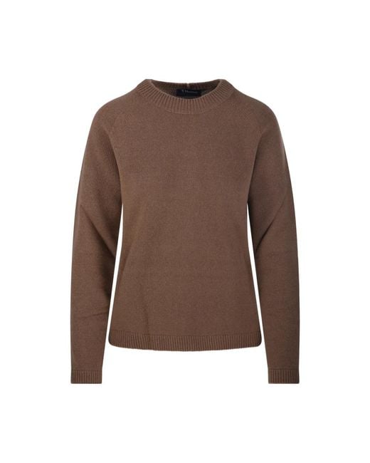 Max Mara Brown Round-Neck Knitwear