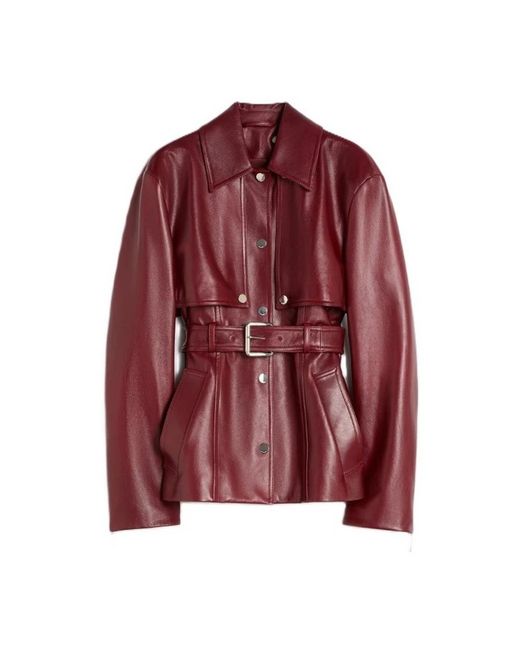 Max Mara Red Leather Jackets