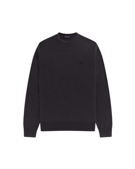 Round-Neck Knitwear di Fred Perry in Blue da Uomo