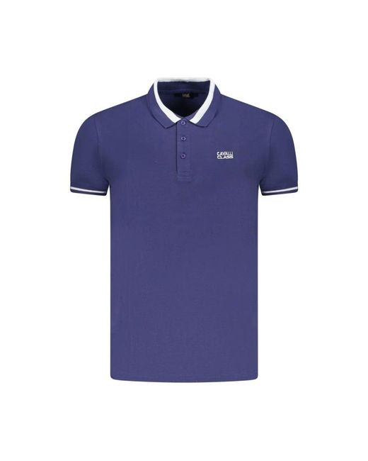 Roberto Cavalli Blue Polo Shirts for men