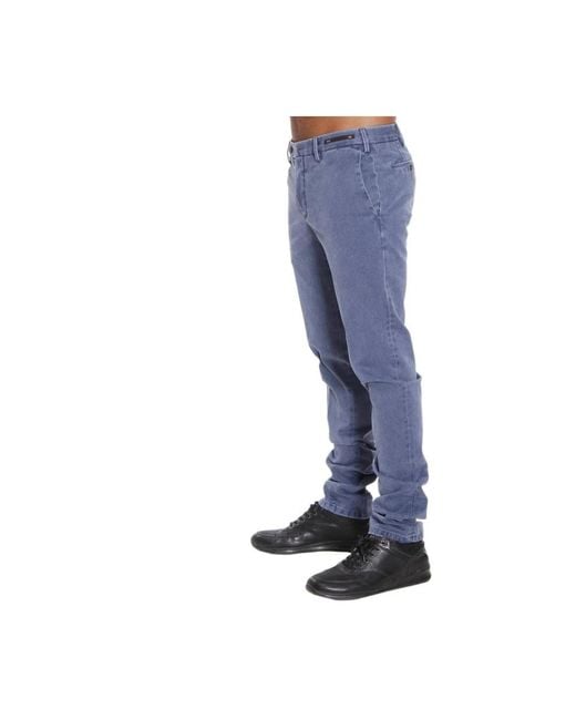 Slim-Fit Trousers di PT Torino in Blue da Uomo