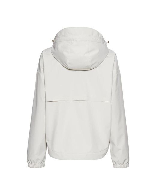 Camel Active White Windbreaker Aus Recyceltem Polyester