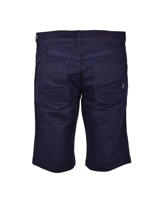 Shorts bermuda in cotone elastan di Bikkembergs in Blue da Uomo