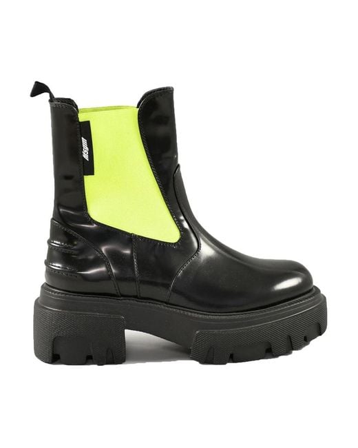 MSGM Black Chelsea Boots