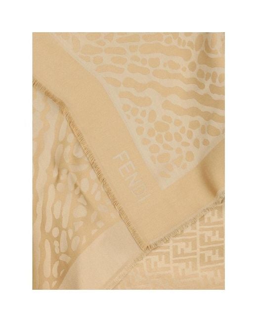 Fendi Ff Shawl in het Natural