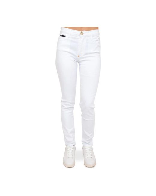 Philipp Plein White Skinny Trousers