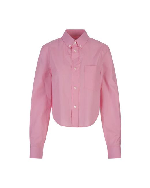 Marni Pink Rosa baumwoll-popeline langarmhemd