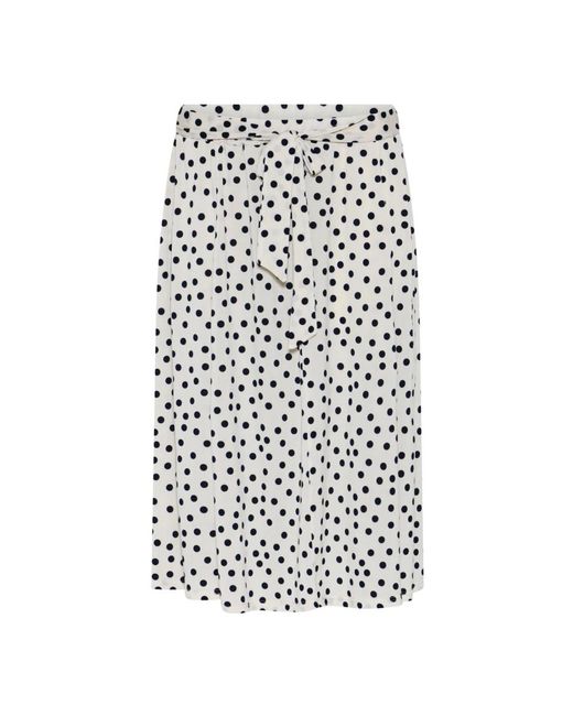 iN FRONT White Midi Skirts