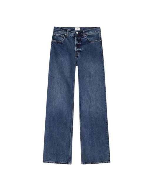 Anine Bing High-Waisted Wide Leg Jeans in het Blue