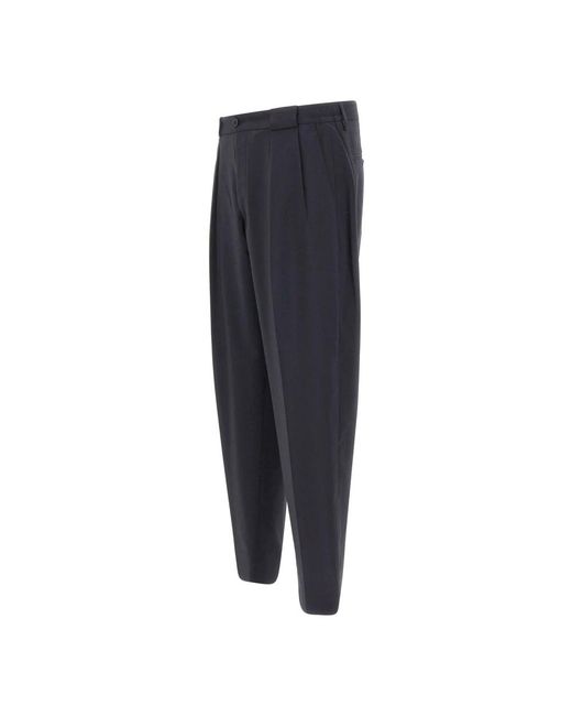 BRIGLIA Blue Straight Trousers for men