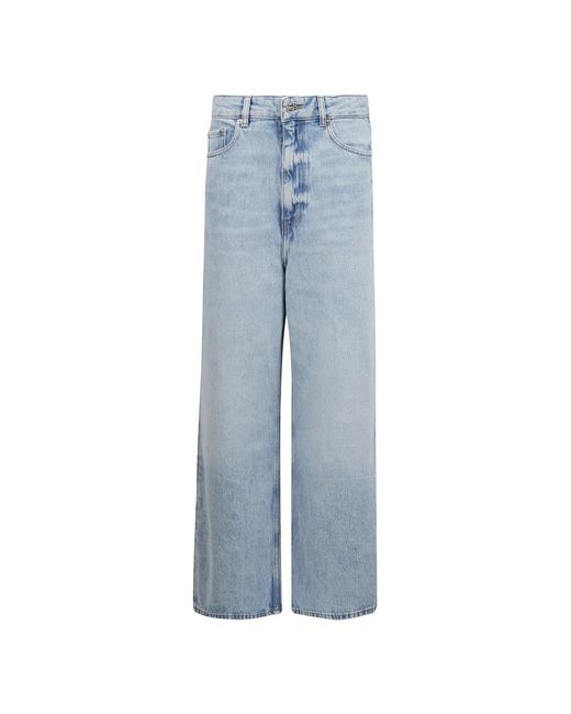 Ganni Blue Wide Jeans