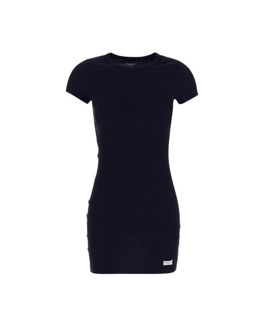 Alexander Wang Blue Micro-Rippenkleid
