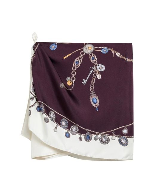 Versace Purple Short Skirts