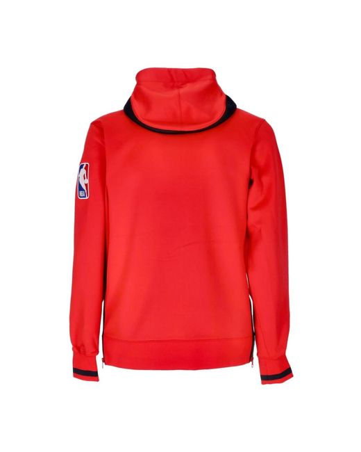 Nike Fitness ,Rood ,Polyester Nba Dri-Fit Showtime Hoodie in het Red voor heren