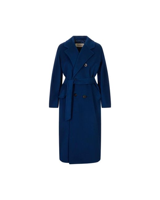 Max Mara Madame Coat in het Blue