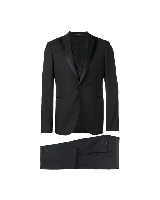 Single Breasted Suits Tagliatore de hombre de color Black
