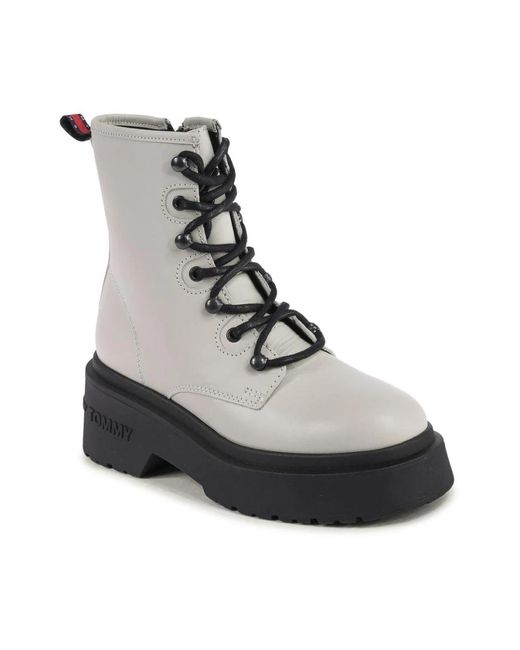 Tommy Hilfiger Lace-Up Boots in het Gray