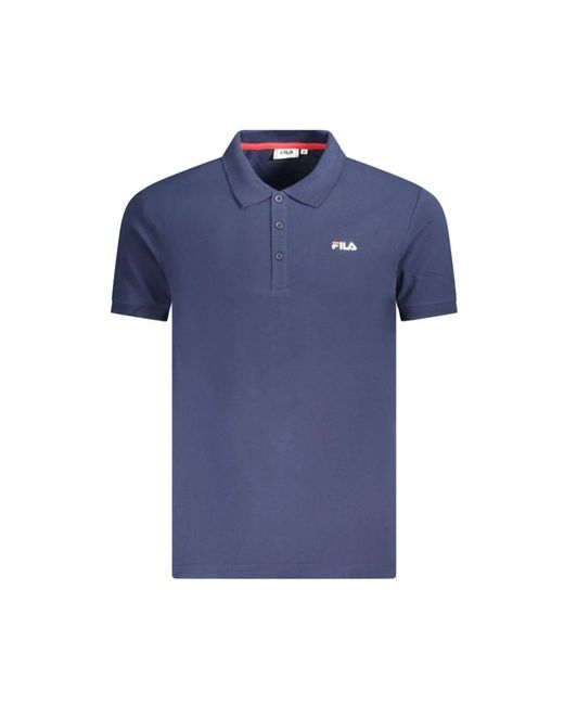 Fila Tops ,Blauw ,Katoen Blauw Katoen Polo Shirt in het Blue voor heren