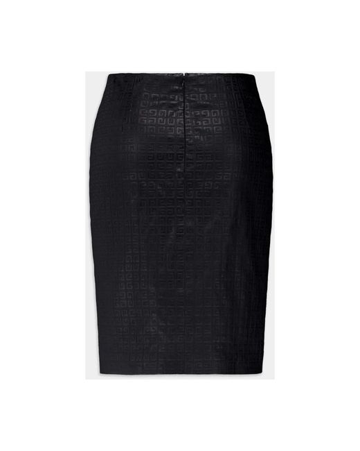 Givenchy Geëtst Leren Rok in het Black