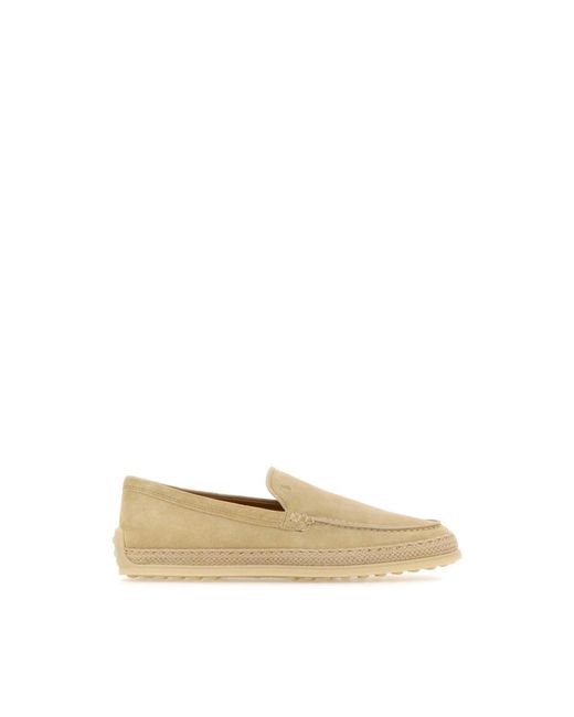 Tod's Natural Wildleder loafers in sandfarbe