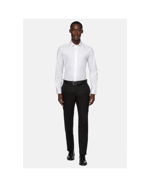Boggi Broeken ,Zwart ,Wol Stretch Gebreide Wollen Broek in het Black voor heren