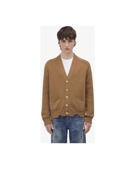 Cardigans McQueen de hombre de color Brown