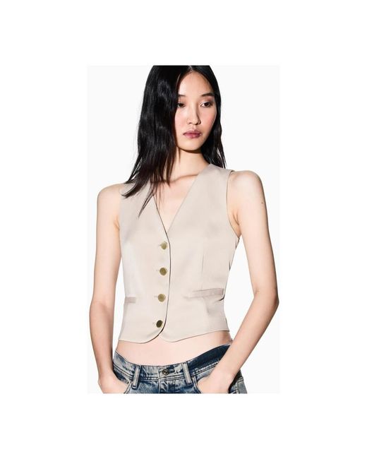 ARMANI EXCHANGE White Waistcoats