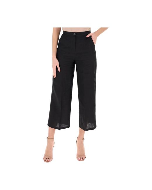 Marella Black Cropped Trousers