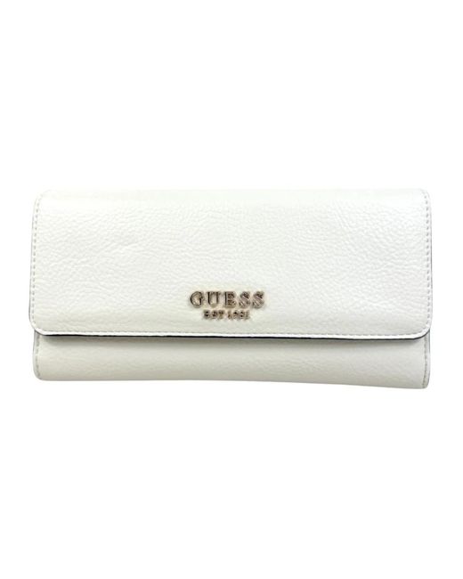 Guess White Zip-Around Geldbörse