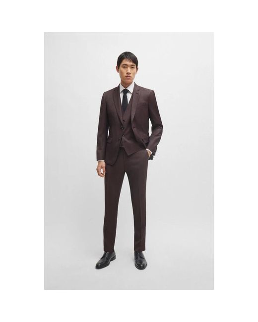 HUGO Kostuums ,Rood ,Single Breasted Suits in het Black voor heren