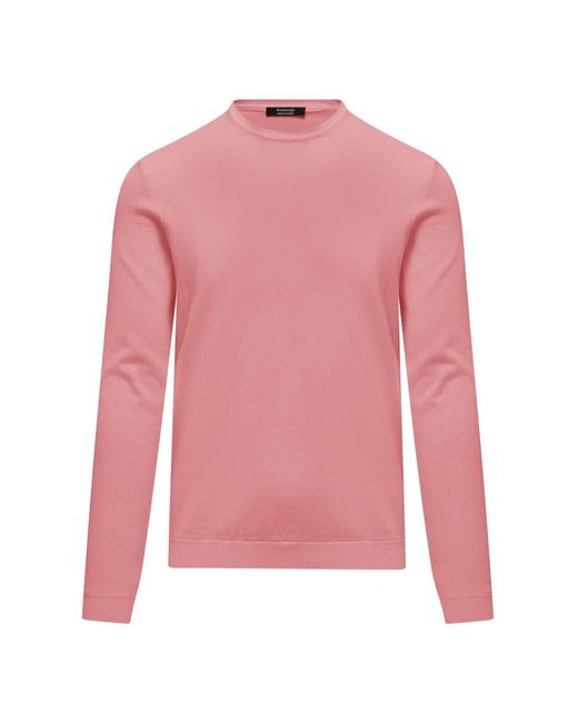 Bomboogie Girocollo Basic Crew Neck Jumper in het Pink voor heren