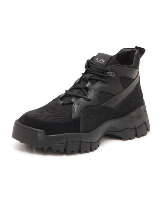 Tod's Black Lace-Up Boots for men