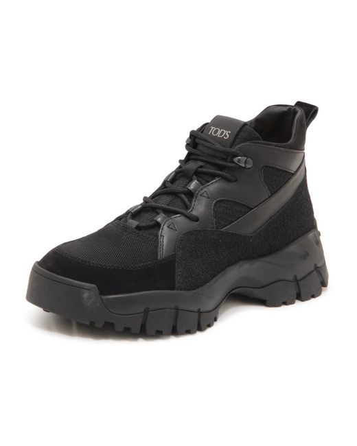 Tod's Black Lace-Up Boots for men