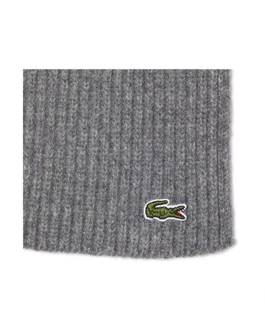 Lacoste Gray Rippstrickschal