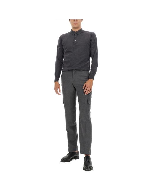 Lardini Wollen Cargo Broek in het Gray voor heren