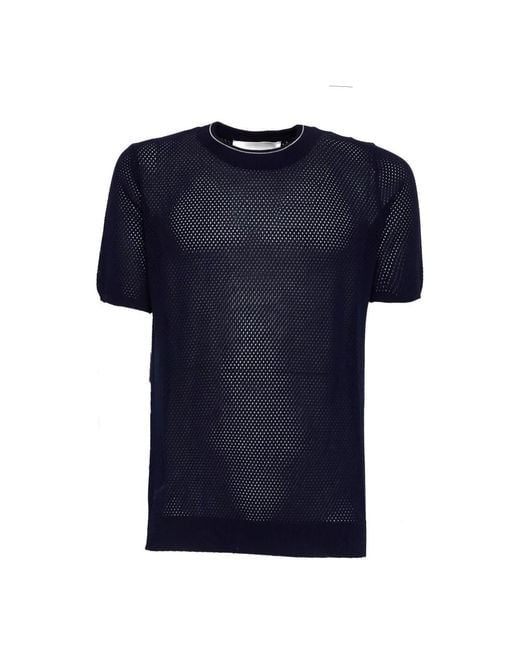 Amaranto Blue Round-Neck Knitwear for men